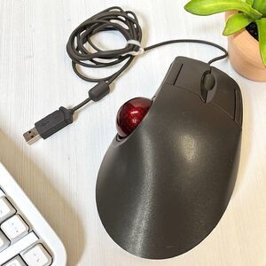 Microsoft Trackball Optical 1.0 Wired USB/PS2 Mouse P/N X05-87475 with Red Ball